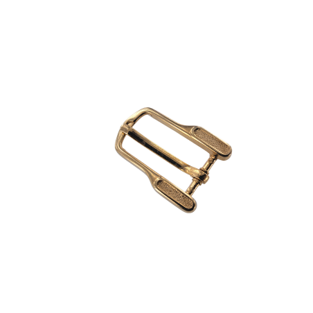 Boucle de ceinture demi-rond - laiton - 15 mm - bouclerie - accessoire - Cuir en Stock