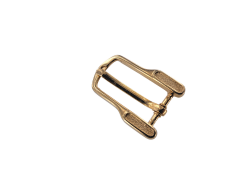 Boucle de ceinture demi-rond - laiton - 15 mm - bouclerie - accessoire - Cuir en Stock