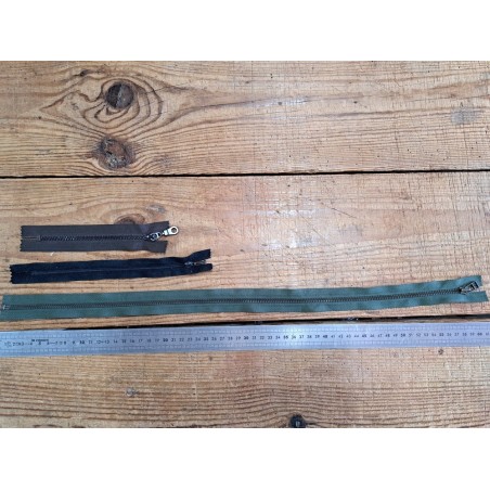 Lot de fermetures eclair - assortiment - Cuir en stock