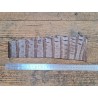 Cuir de crocodile - queue marron satiné