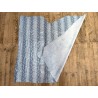 Peau de veau velours serpent - bleu clair - maroquinerie - Cuir en stock