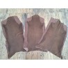 3 peaux de cuir stretch identiques nubuck - Marron