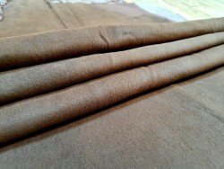 3 peaux de cuir stretch identiques nubuck - Marron