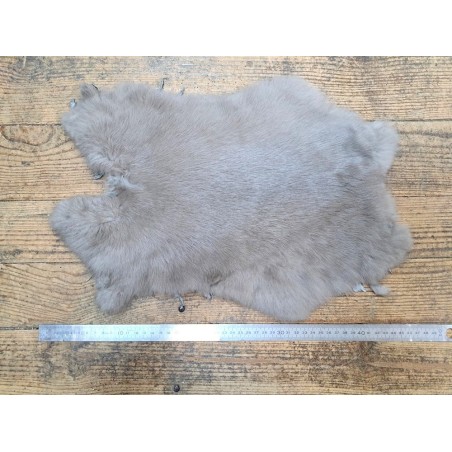 Cuir peau de lapin en poil - lin - Cuir en stock