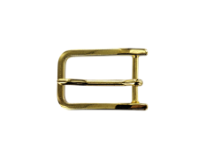 Boucle de ceinture rectangulaire arrondie - laiton - 20 mm - bouclerie - accessoire - cuir en stock
