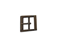 Petite boucle de ceinture trapèze - bronze - 15 mm - Cuir en Stock