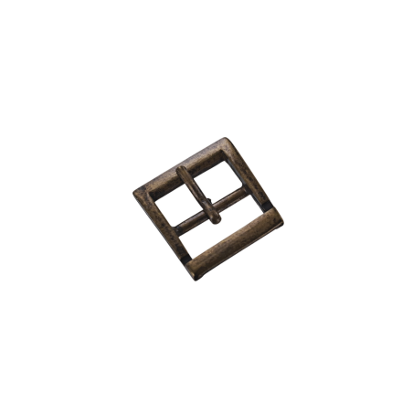 Petite boucle de ceinture trapèze - bronze - 15 mm - Cuir en Stock