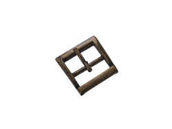 Petite boucle de ceinture trapèze - bronze - 15 mm - Cuir en Stock