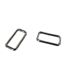 Passant rectangulaire nickelé - 25mm - anneau brisé - Cuir en stock