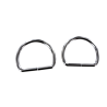 Anneau demi-ronds nickelé - 30mm - anneau brisé - Cuir en stock