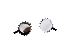 Lot de 2 étoiles décoratives - Nickelé - cuirenstock
