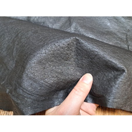 peau de cuir d'émeu - noir - maroquinerie - vêtement - Cuirenstock