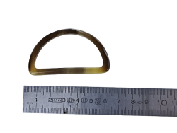 grands passants rectangulaire en plastique - marron - 45mm - Cuir en stock