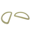 grands passants rectangulaire en plastique - beige - 45mm - Cuir en Stock