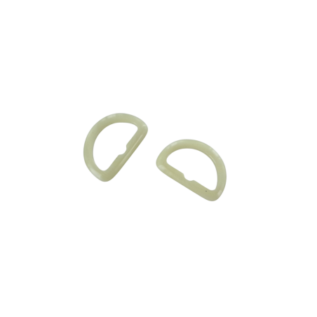 passants demi rond en plastique - beige - 20mm - Cuir en stock