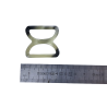doubles anneaux demi-ronds en plastique - gris foncé - 30mm - Cuirenstock