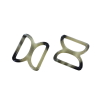 doubles anneaux demi-ronds en plastique - gris foncé - 30mm - Cuir en Stock