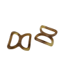 doubles anneaux demi-ronds en plastique - brun - 20mm - Cuirenstock