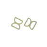doubles anneaux demi-ronds en plastique - beige - 20mm - Cuir en stock