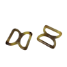 doubles anneaux demi-ronds en plastique - marron - 20mm - Cuir en stock
