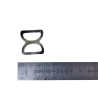 doubles anneaux demi-ronds en plastique - gris foncé - 20mm - Cuirenstock