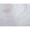Peau de cuir d'autruche blanc poudré - picots luxe - Cuir en stock