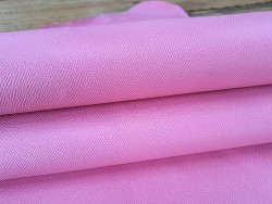 Morceau de cuir de vachette grainée - Rose - Cuir en Stock