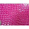 Morceau de cuir de crocodile véritable rose - Cuir en Stock
