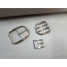 LOT de 3 boucles de ceinture - N - Nickelé - Cuirenstock