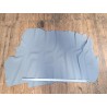 Grand morceau de cuir de taurillon - gros grain - couleur bleu gris - Cuirenstock