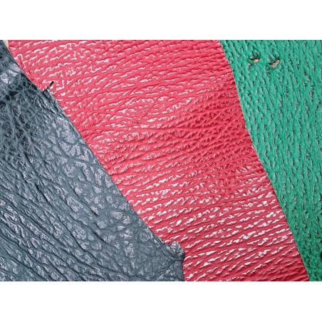 lot 3 peaux de cuir de requin - mutlicolor - maroquinerie bijou - Cuir en Stock