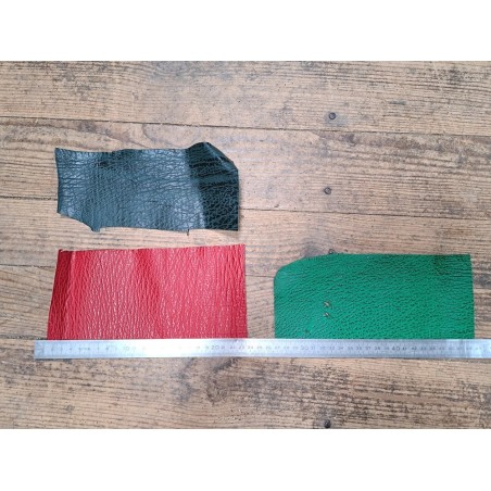 Lot de 3 morceaux de cuir de requin véritable - Cuir en Stock