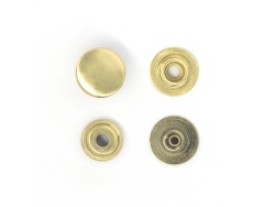 Lot de 5 boutons pression fort Line 20 – 13 mm - LAITONNÉ - Cuir en Stock