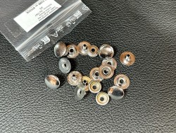 Lot de 5 boutons pression fort Line 20 – 13 mm - NICKELÉ - Cuir en Stock