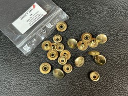 Lot de 5 boutons pression fort Line 20 – 13 mm - LAITONNÉ - Cuir en Stock