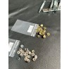 Lot de 5 boutons pression fort Line 20 – 13 mm - LAITONNÉ - Cuir en Stock