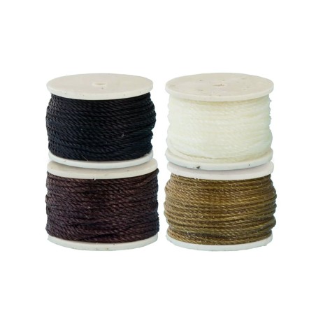 Canette de fil poissé / ciré (pour alêne à coudre) - couleurs - Cuir en Stock