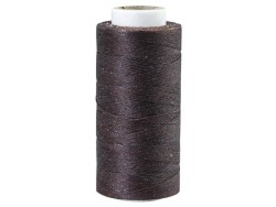 Bobine de fil fin polyester tressé poissé 0,4 mm x 244 m - MARRON - Cuir en Stock