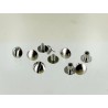 Lot de 5 vis chicago bombé - nickelé - Cuir en Stock