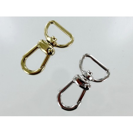 Mousqueton pivotant en arc - maroquinerie - porte-clés - départ de anse de sac - Cuir en Stock