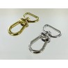 Mousqueton pivotant en arc - maroquinerie - porte-clés - départ de anse de sac - Cuir en Stock