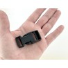 Fermoir boucle à clip réglable noir - 20mm - Cuir en Stock