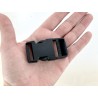 Fermoir boucle à clip réglable noir - 25mm - Cuir en Stock