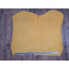 Peau de veau velours grain façon crocodile - jaune - maroquinerie - Cuir en stock