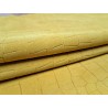 Peau de veau velours grain façon crocodile - jaune - maroquinerie - Cuir en Stock