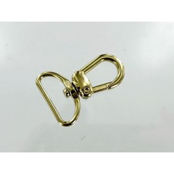 Mousqueton pivotant en arc 25mm doré - maroquinerie - porte-clés - départ de anse de sac - Cuir en Stock