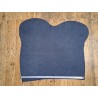 Peau de veau velours grain façon crocodile - marine - maroquinerie - Cuir en stock