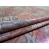 peau de veau - serpent - paillette rose - maroquinerie - Cuir en Stock
