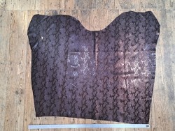 veau velours - serpent marron - métallisé - maroquinerie - Cuir en stock