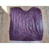 veau velours - lézard - prune - maroquinerie - Cuir en stock